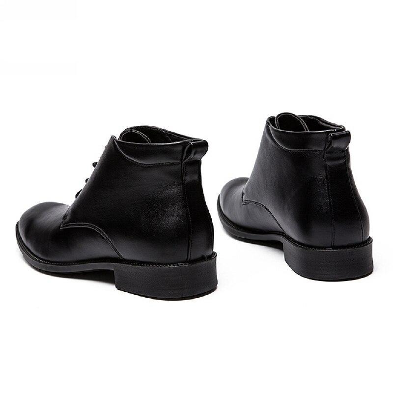 Men’s Cap-Toe Business Boots – Smart Dress Style