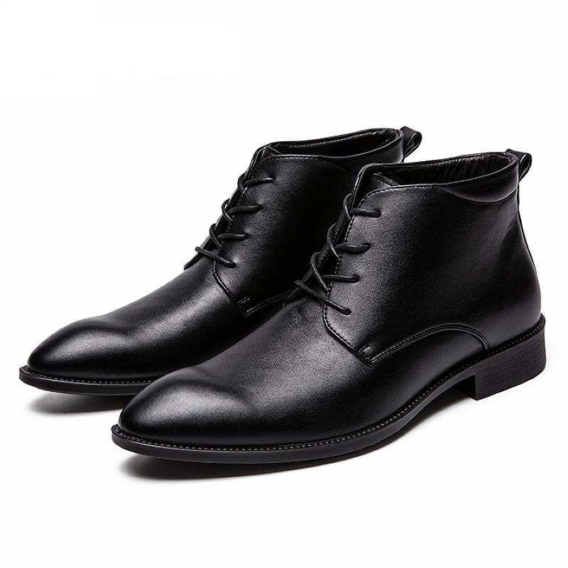 Men’s Cap-Toe Business Boots – Smart Dress Style