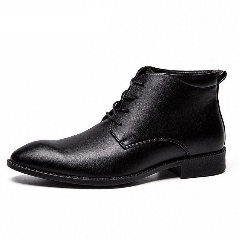 Men’s Cap-Toe Business Boots – Smart Dress Style
