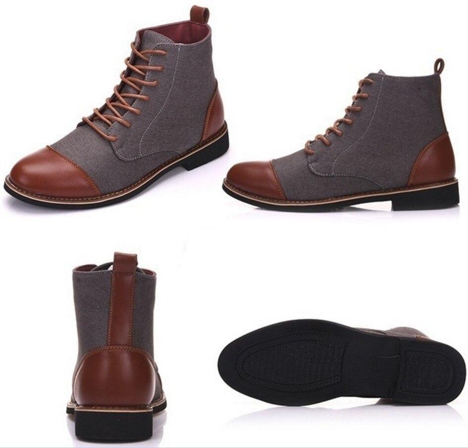 Men’s Casual Suede Lace-Up Ankle Boots – Camel Desert Style