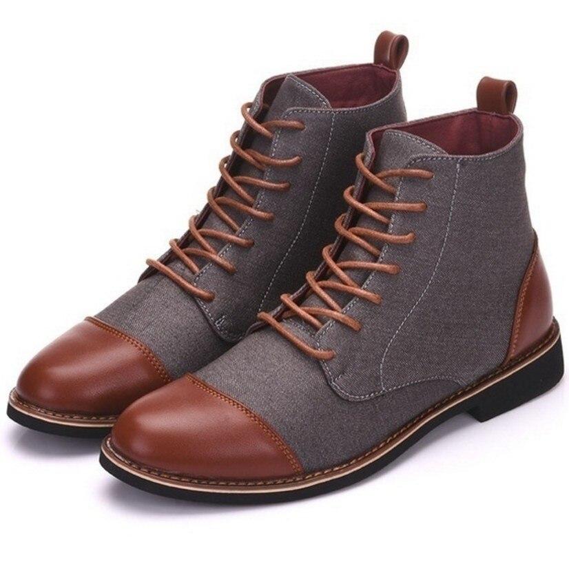 Men’s Casual Suede Lace-Up Ankle Boots – Camel Desert Style