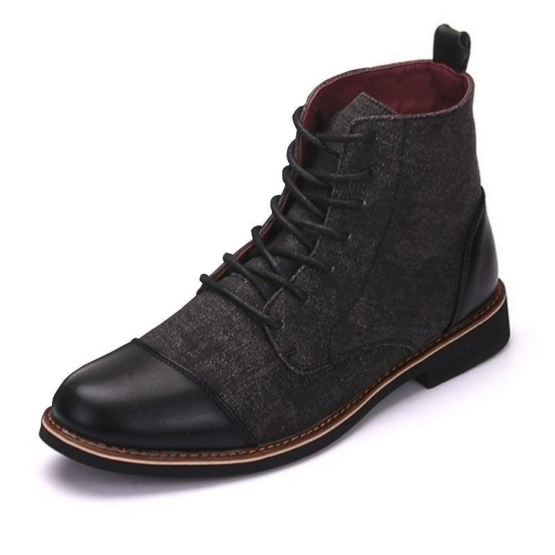 Men’s Casual Suede Lace-Up Ankle Boots – Camel Desert Style
