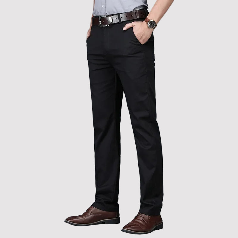 Men's Tailored Classic-Fit Trousers-Cole Clothing-Black-28-Cole Clothing