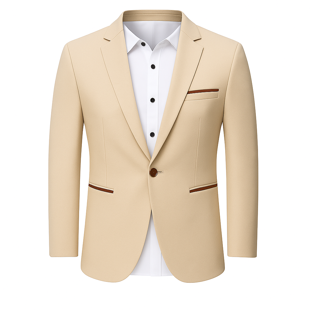Men’s Cotton Blazer – Slim Spring/Summer Smart Jacket