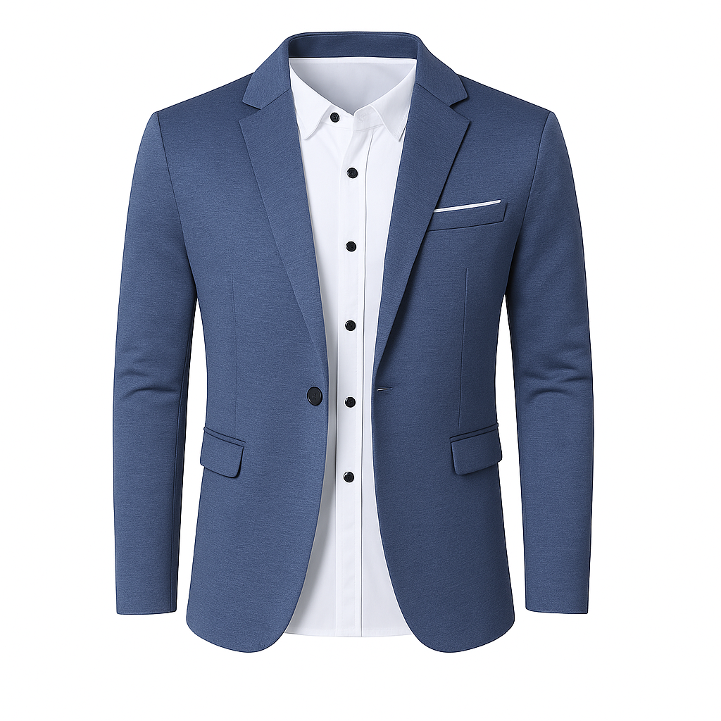 Men’s Cotton Casual Blazer – Slim Fit Smart Jacket
