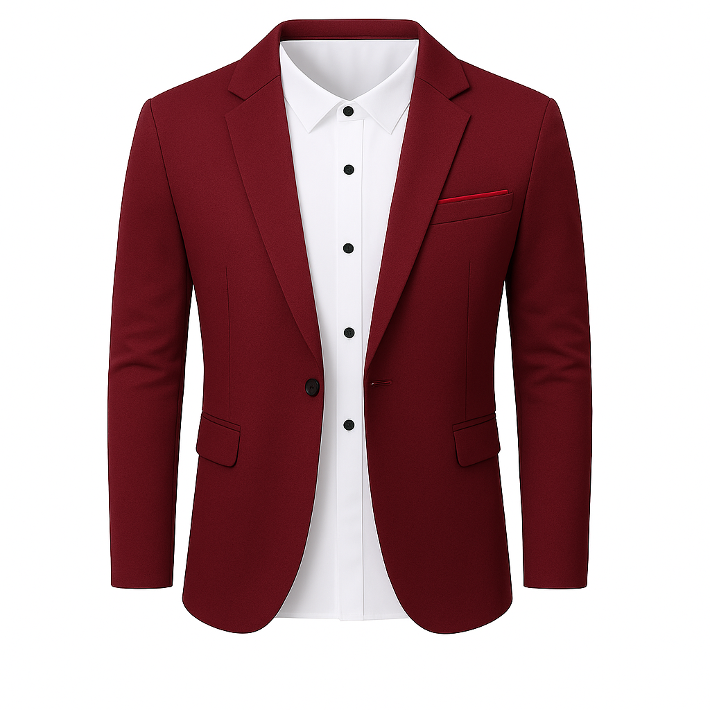 Men’s Cotton Casual Blazer – Slim Fit Smart Jacket