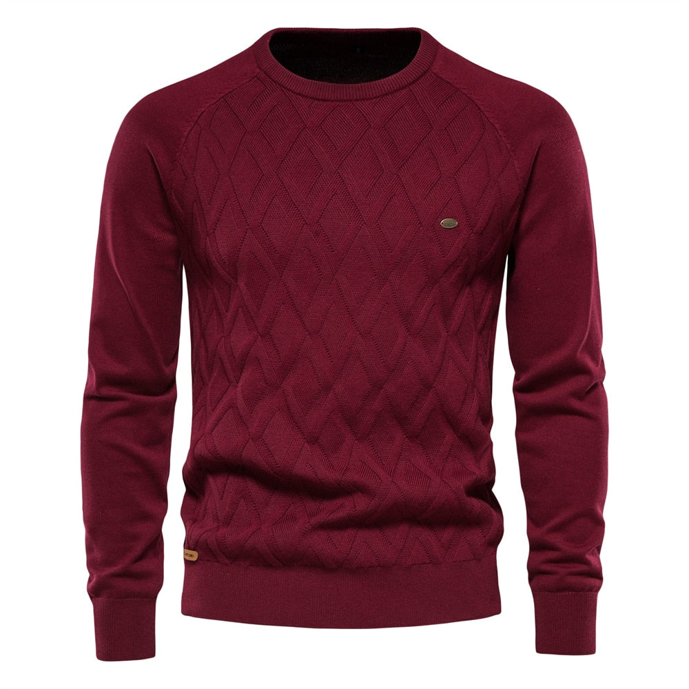 Men’s Crew Neck Knit Jumper – Spring/Summer Pullover