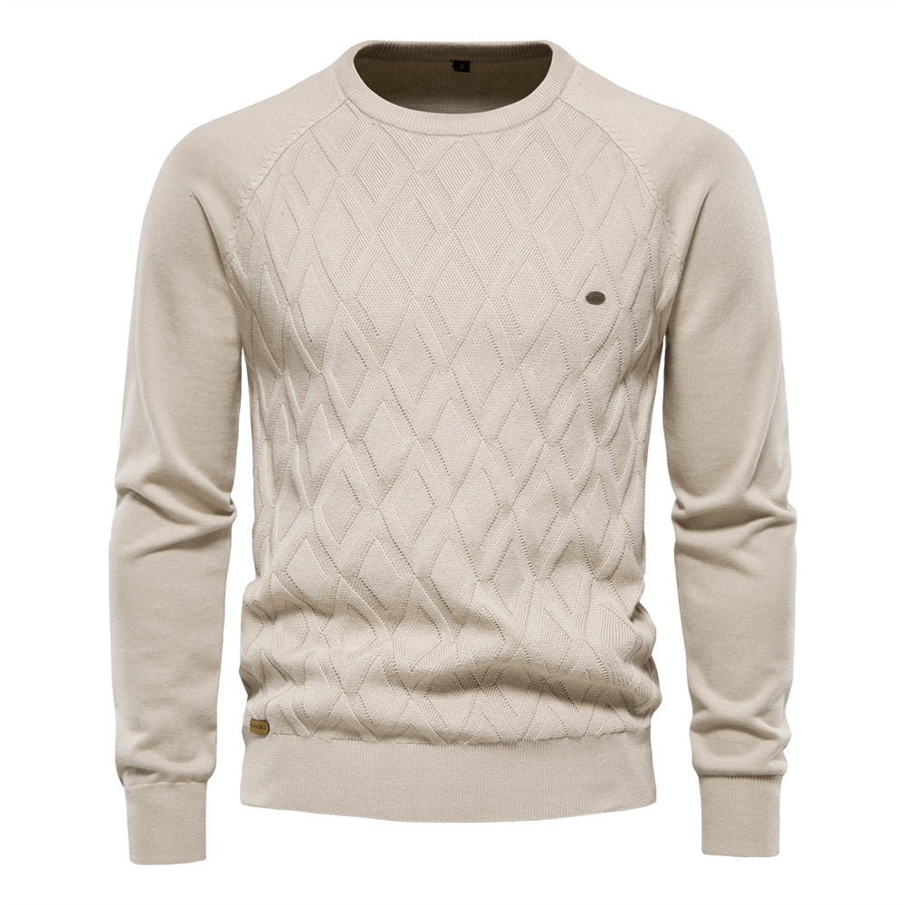 Men’s Crew Neck Knit Jumper – Spring/Summer Pullover