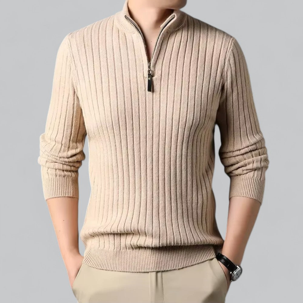 Men's Elegant Sweater-Cole Clothing-Beige-S-Cole Clothing