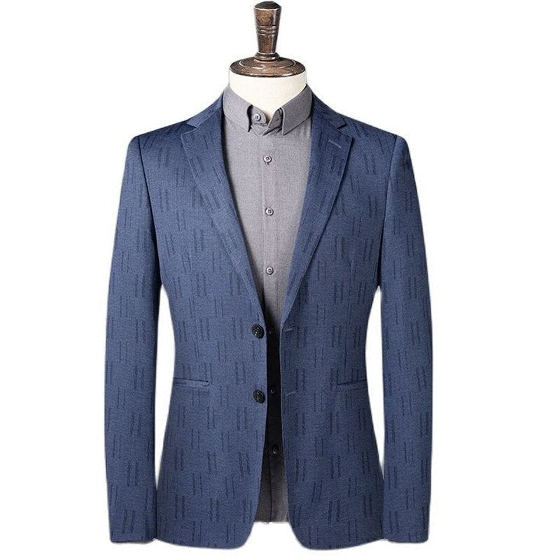 Men’s Long Sleeve Cotton Blazer – Smart Office & Casual Style