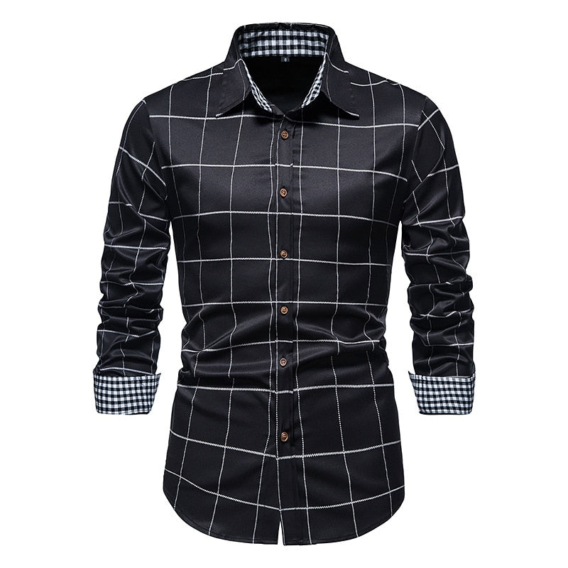 Men’s Long Sleeve Cotton Business Shirt – Office Style