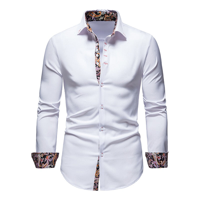 Men’s Long Sleeve Cotton Business Shirt – Office Style