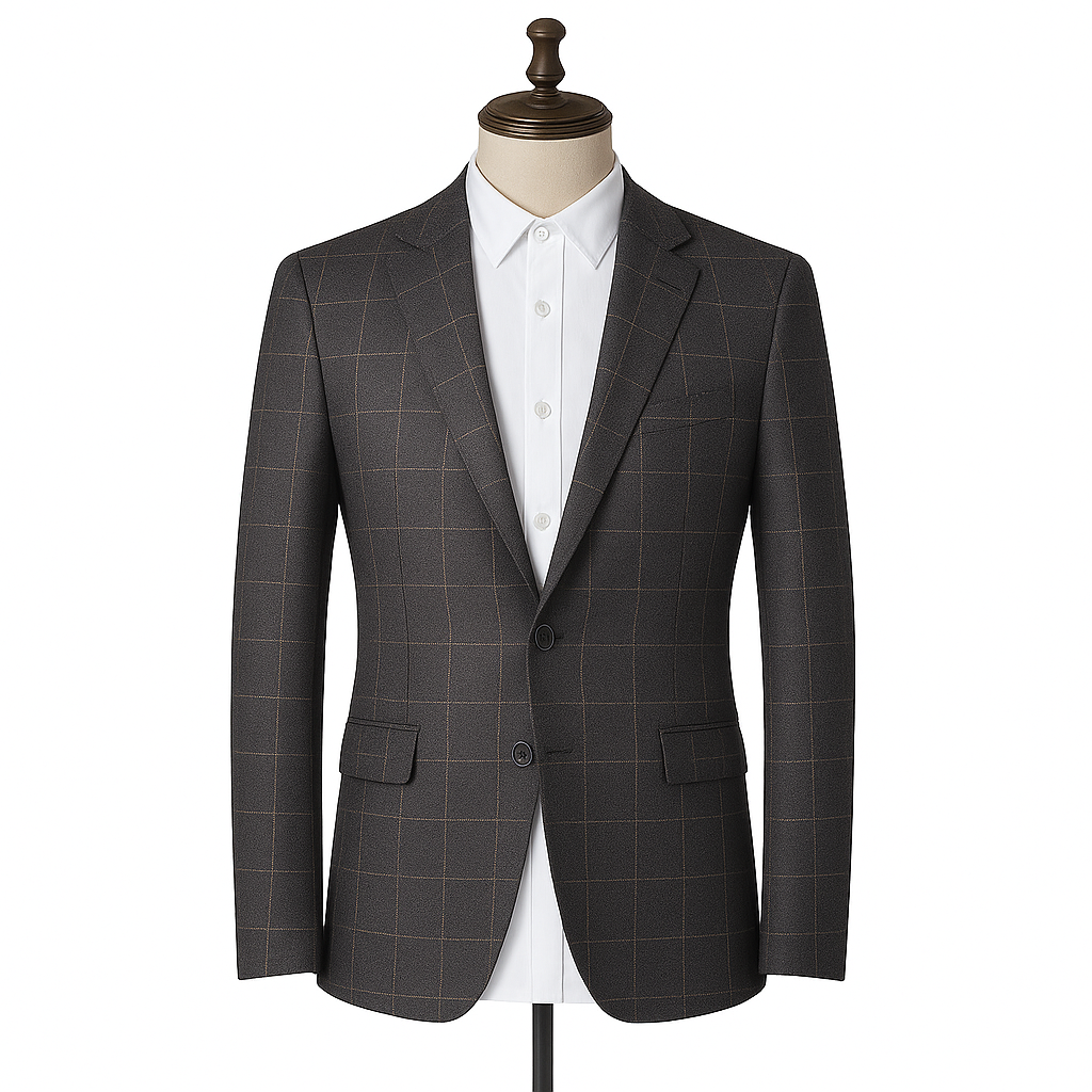 Men’s Plaid Business Blazer – Smart Summer Style
