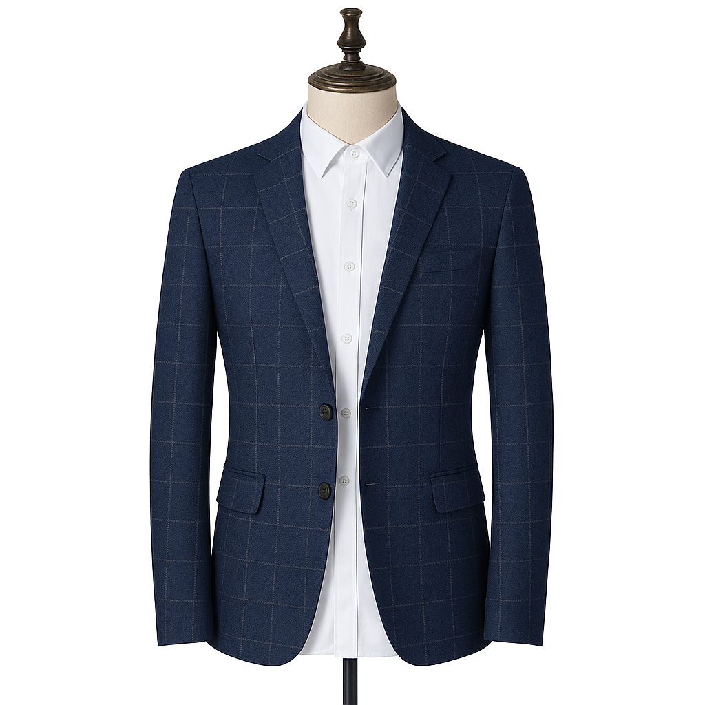 Men’s Plaid Business Blazer – Smart Summer Style