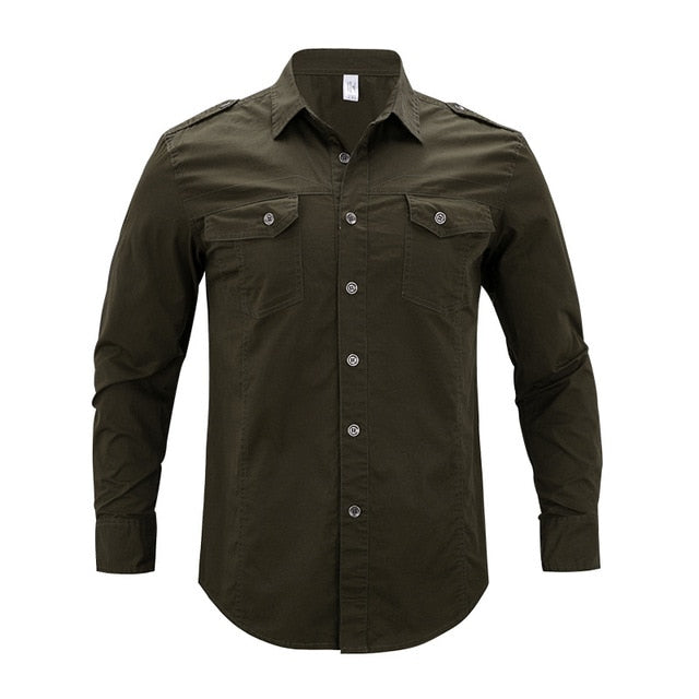 Men’s Polka Dot Long Sleeve Shirt – Smart Office and Casual