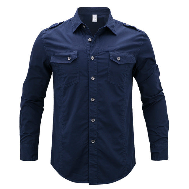 Men’s Polka Dot Long Sleeve Shirt – Smart Office and Casual