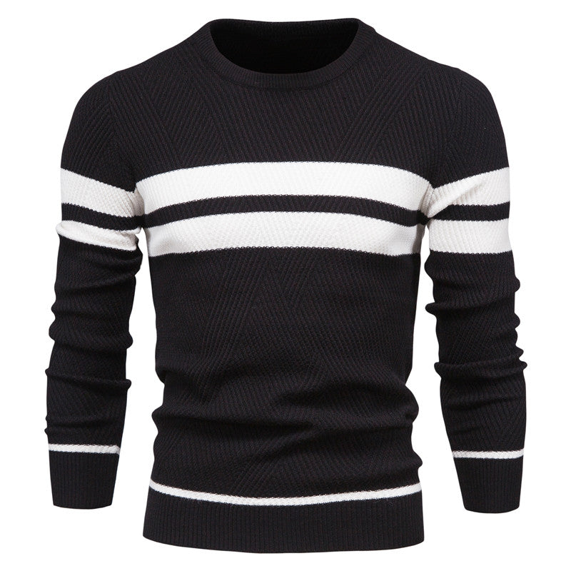 Men’s Slim Patchwork Knit Jumper – Spring Mix