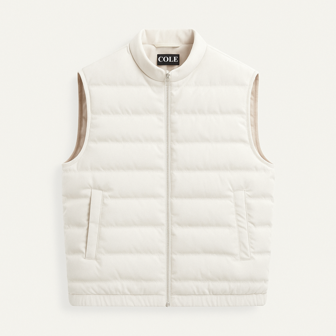 Men's Stand Collar Quilted Gilet – Spring Outerwear