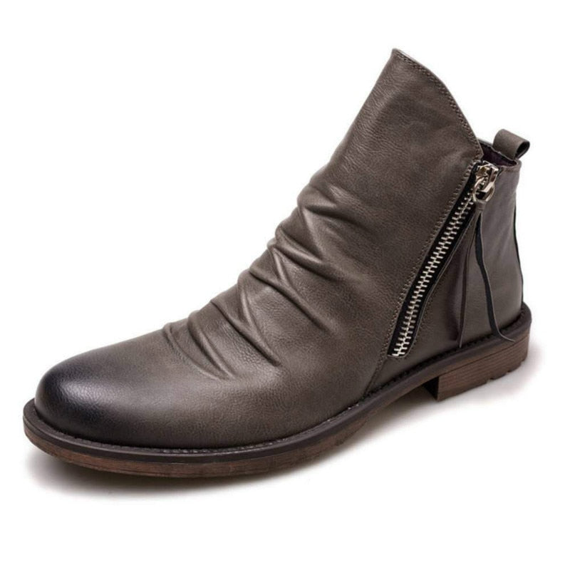 Men’s Tassel Zip High-Top Boots – Smart Casual Style