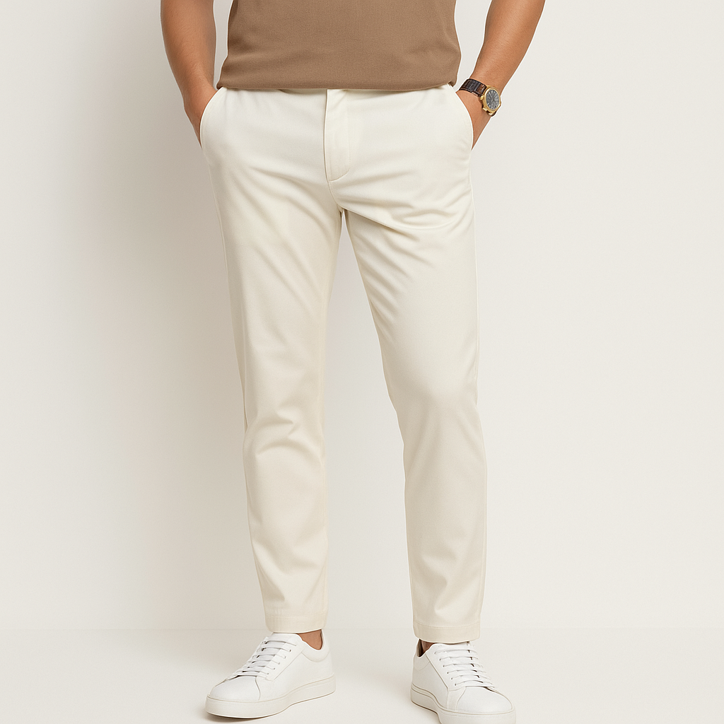 Men’s White Leather Trainers – Cole Clothing