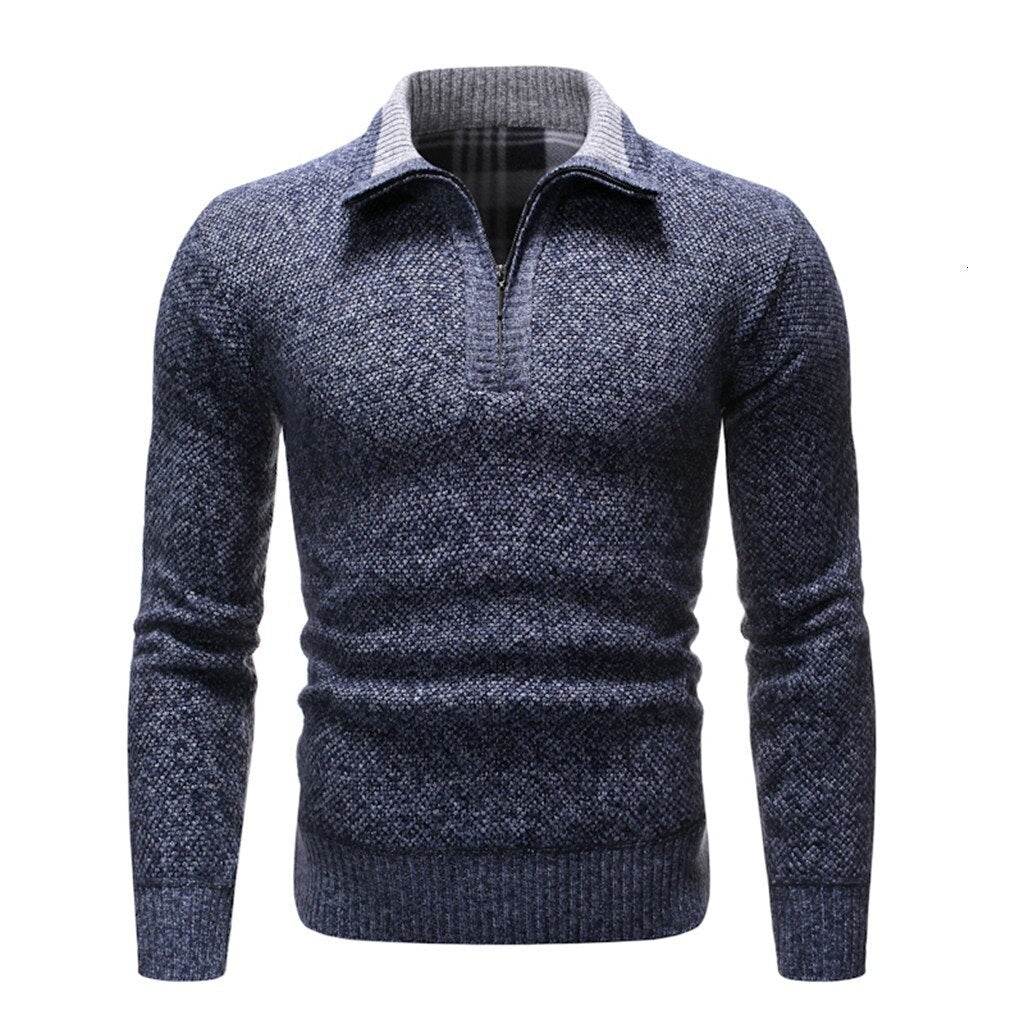 Men’s Zip-Neck Knit Jumper – Smart Spring Layer