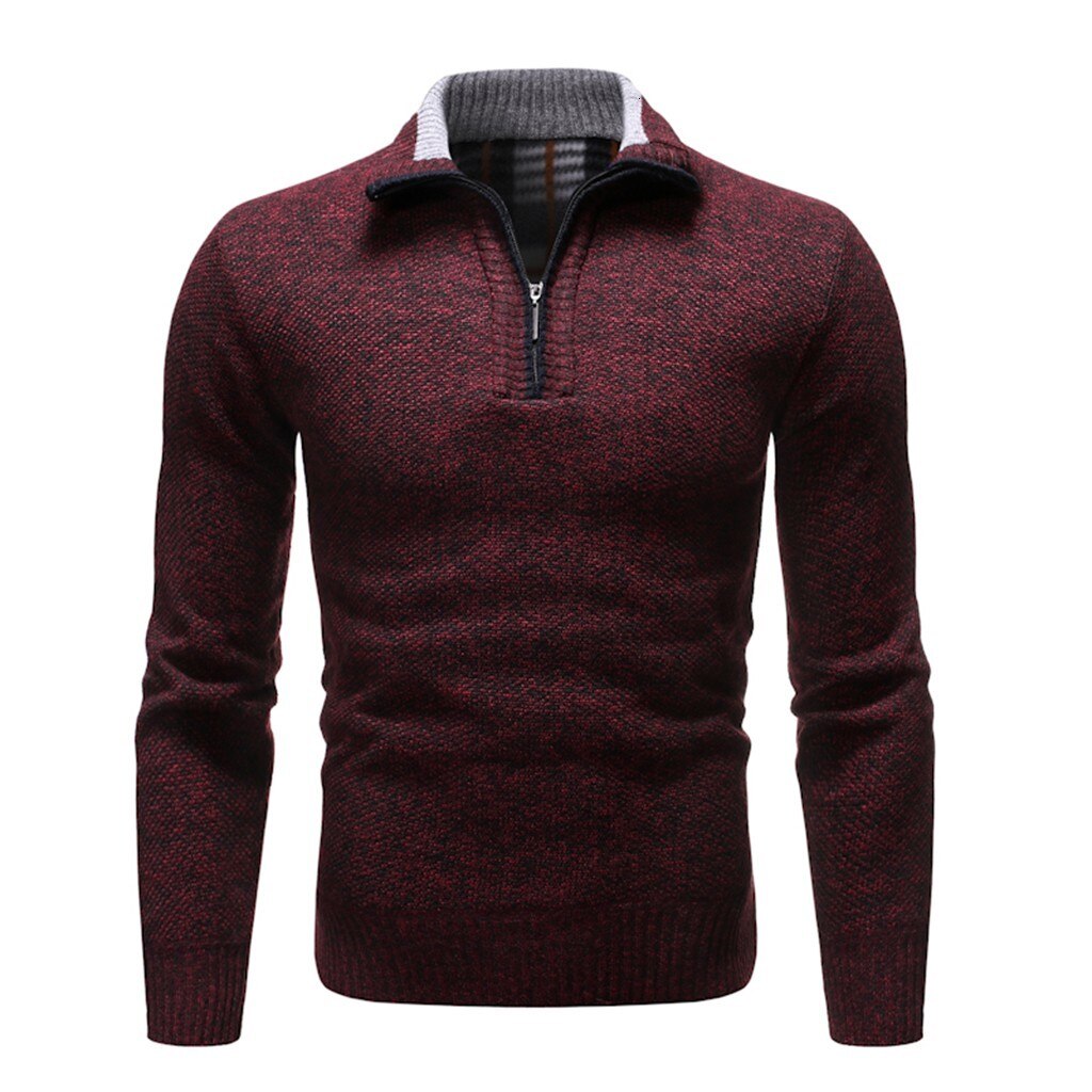 Men’s Zip-Neck Knit Jumper – Smart Spring Layer