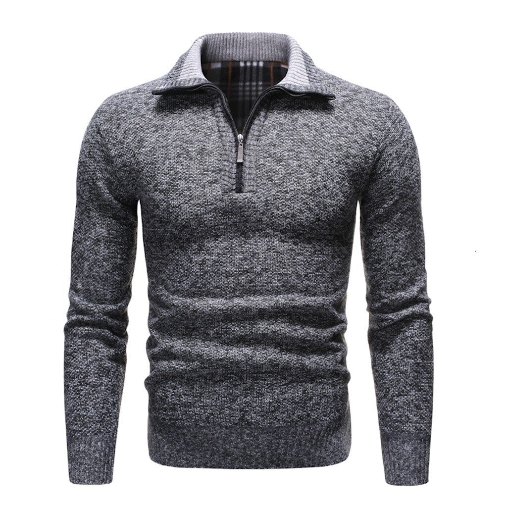 Men’s Zip-Neck Knit Jumper – Smart Spring Layer