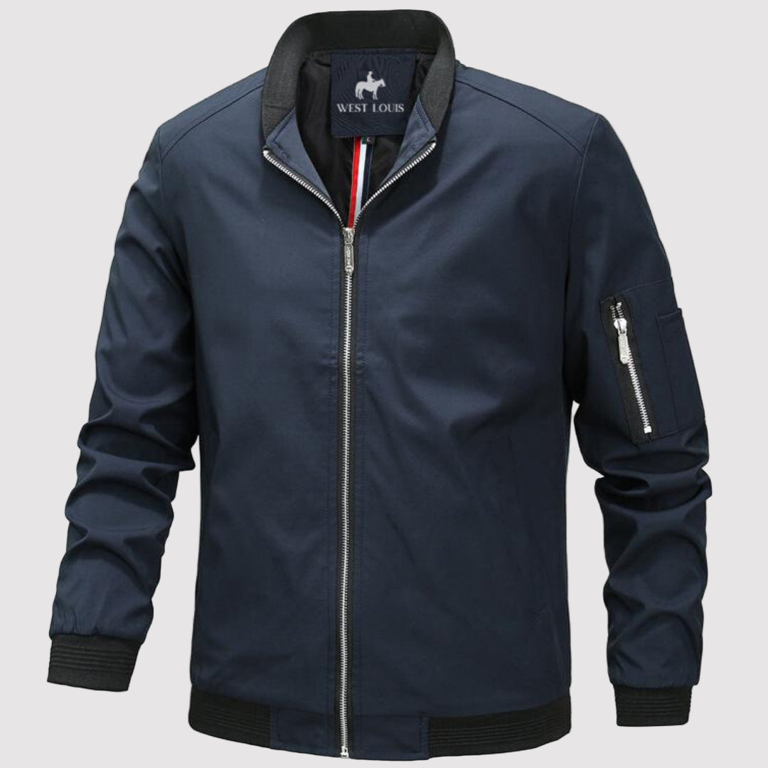 Men’s Bomber Jacket – Casual Zip-Up Spring Coat for Transitional Weather