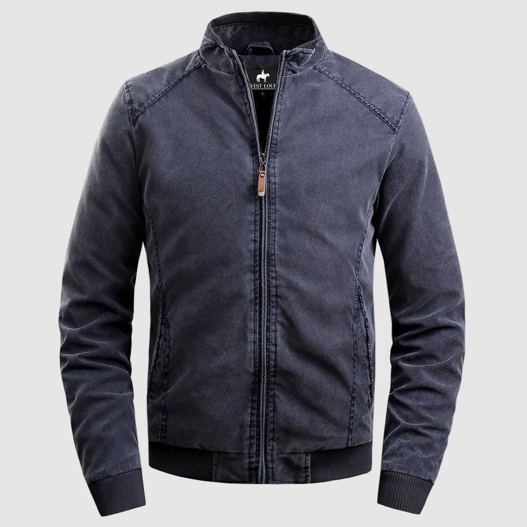 Men's Zip-Up Casual Jacket – Mid Season Coat for Layering and Everyday Wear