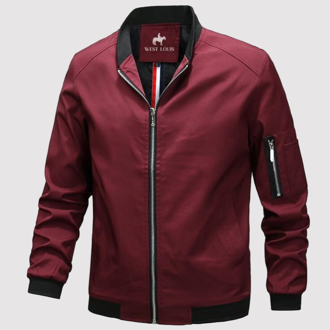 Men’s Bomber Jacket – Casual Zip-Up Spring Coat for Transitional Weather