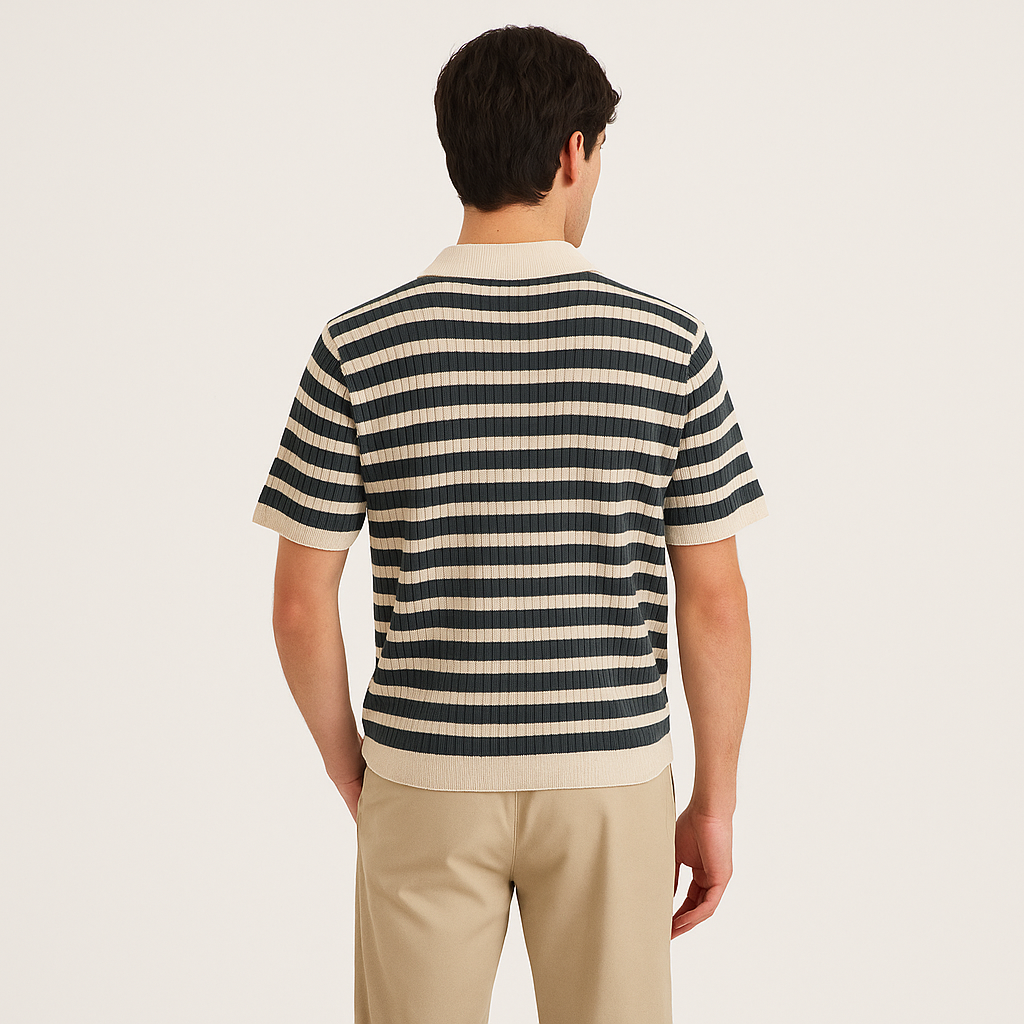 Vintage Striped Lapel Shirt for Men – Button Up-Cole Clothing-Cole Clothing