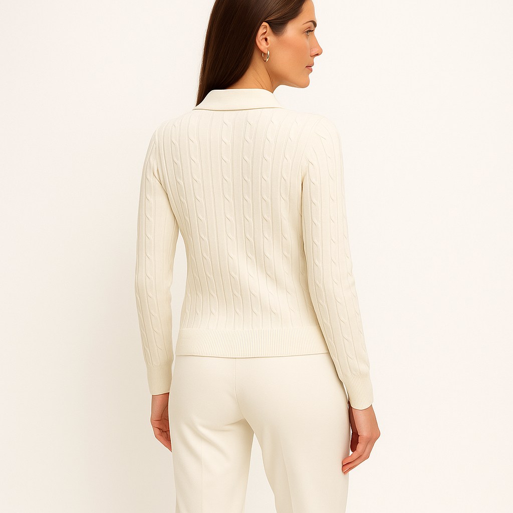 Women's Cable Knit Wool Blend Sweater – Soft & Stylish-Cole Clothing-Cole Clothing