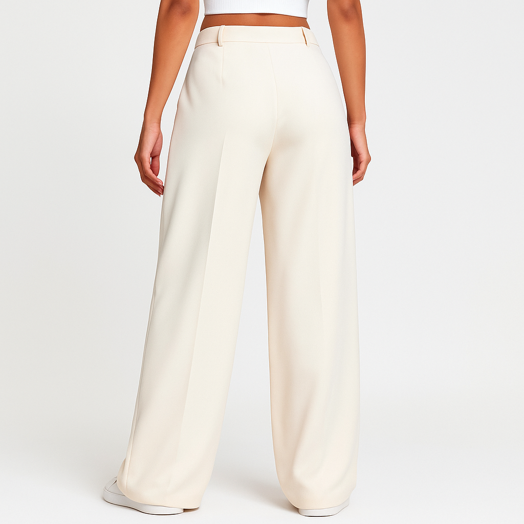 Women's High-Waisted Wide-Leg Trousers – Cole Clothing