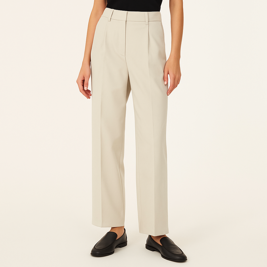 Women's High-Waisted Wide Leg Chino Trousers – Cole Clothing