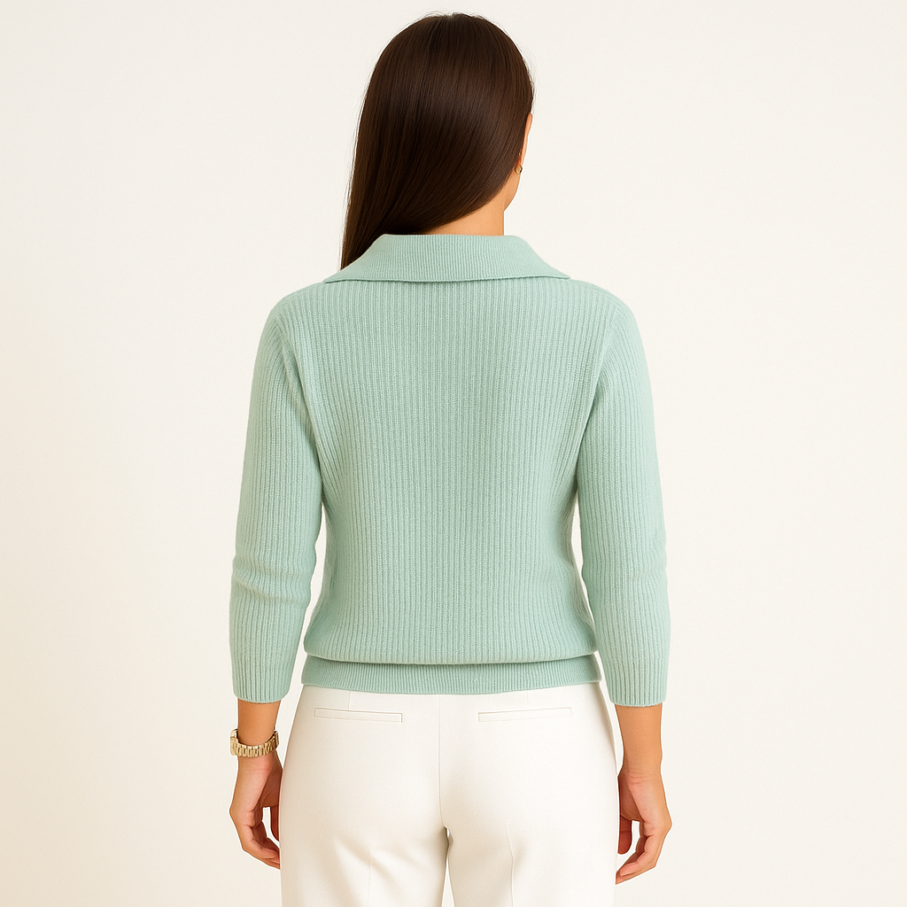 Women's Oversized Collar Button Knit Sweater – Cole Clothing