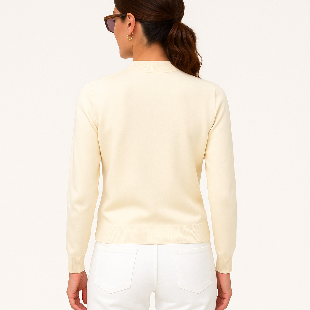 Women's Slim Fit Quarter Zip Pullover – Knitted Sweater-Cole Clothing-Cole Clothing