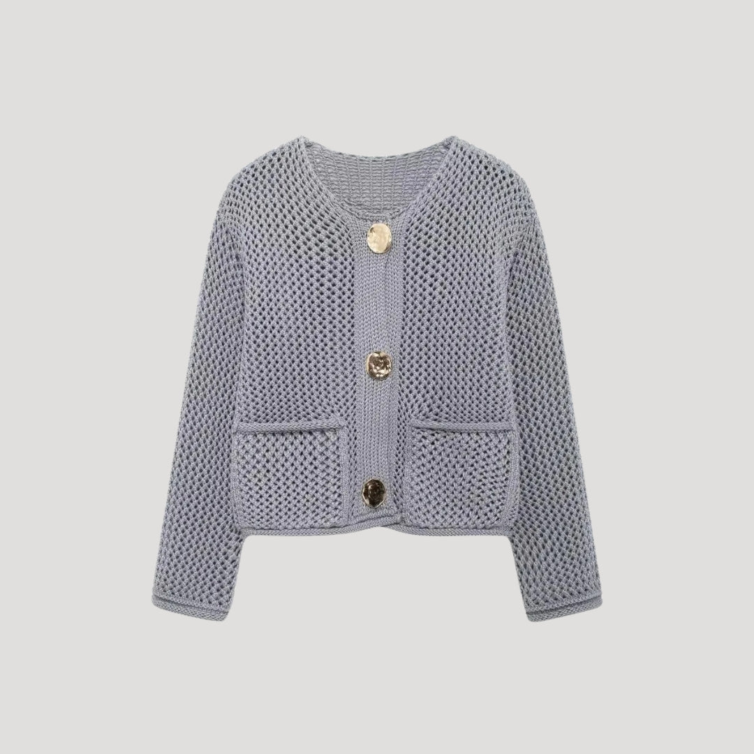 Women’s knitted cardigan with button front – relaxed layering jumper