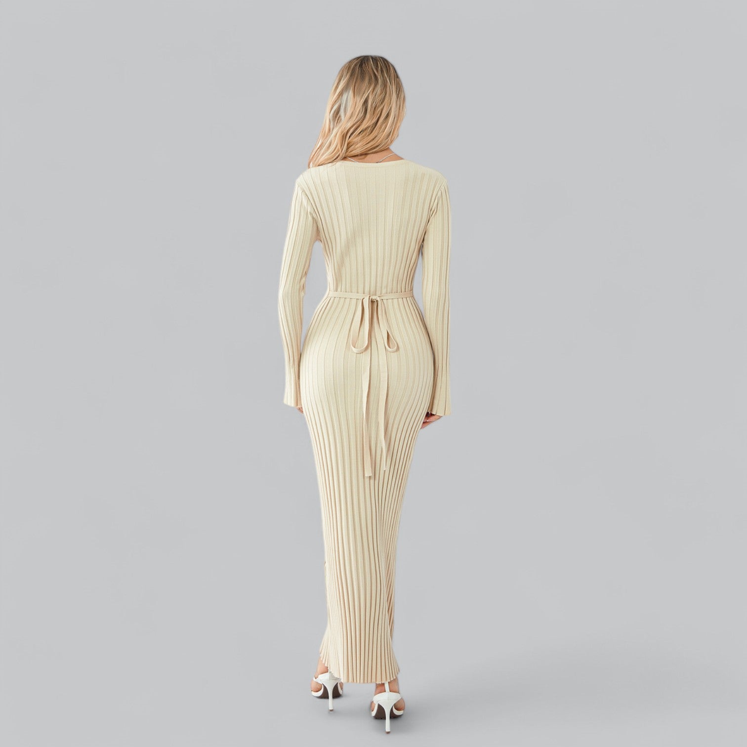 Women's Lace-Up Maxi Dress-Cole Clothing-Cole Clothing