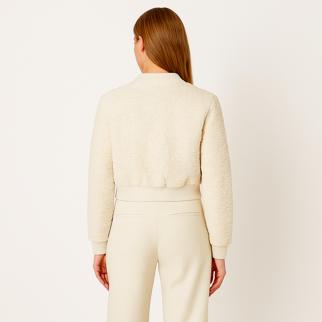 Women's Structured Polo Bomber Sweater – Old Money Style-Cole Clothing