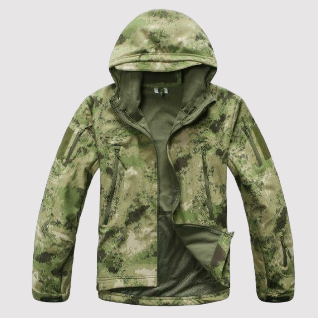 Men’s Softshell Shark Skin Hooded Outdoor Coat – Travel Jacket for Active Wear